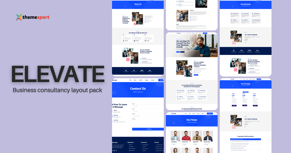 Introducing Elevate - Our Newest Business Consulting Layout Pack: Your Path to Consultancy Success
