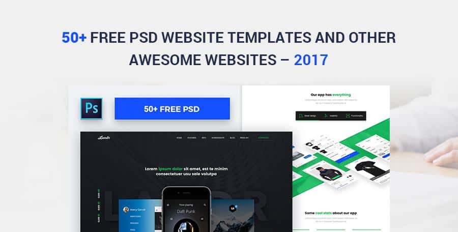 Download 50 Free Psd Website Templates For Corporate Education Lms Blog Portfolio And Other Awesome Websites 2020 PSD Mockup Templates